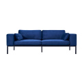 Fabric Nordic Furniture Tufted Cushion Metal Base Couch Sitting Room Blue Velvet Hotel Sofa